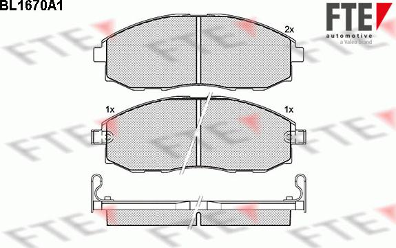 FTE 9010285 - Комплект спирачно феродо, дискови спирачки vvparts.bg