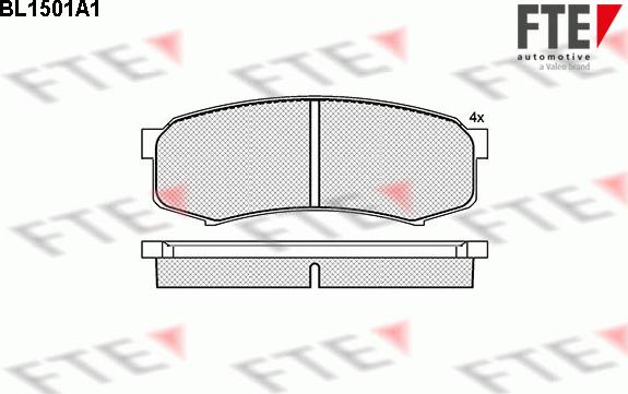 FTE BL1501A1 - Комплект спирачно феродо, дискови спирачки vvparts.bg