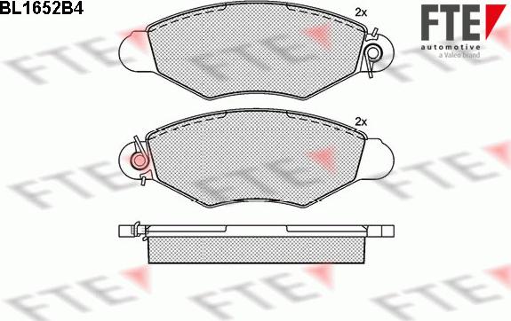 FTE 9010270 - Комплект спирачно феродо, дискови спирачки vvparts.bg