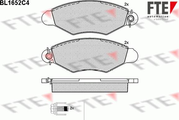 FTE BL1652C4 - Комплект спирачно феродо, дискови спирачки vvparts.bg