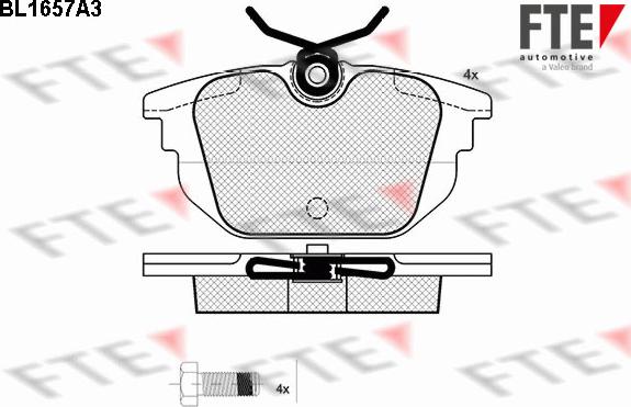 FTE 9010272 - Комплект спирачно феродо, дискови спирачки vvparts.bg