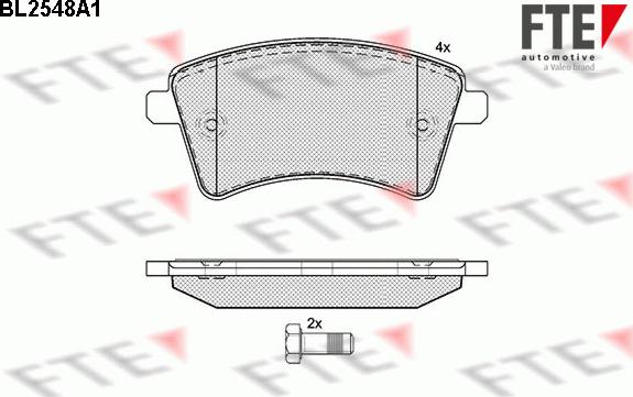 FTE 9010799 - Комплект спирачно феродо, дискови спирачки vvparts.bg