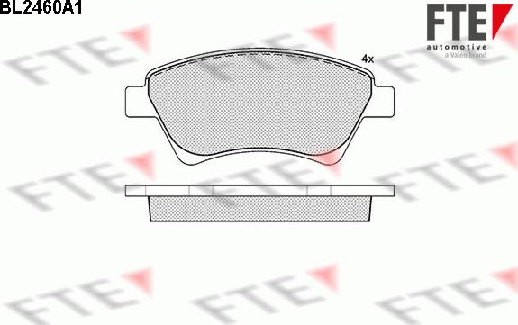 FTE 9010745 - Комплект спирачно феродо, дискови спирачки vvparts.bg