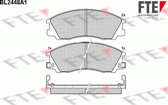 FTE 9010741 - Комплект спирачно феродо, дискови спирачки vvparts.bg