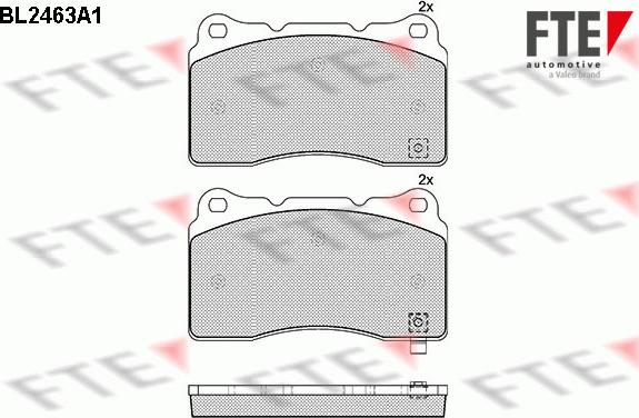 FTE 9010748 - Комплект спирачно феродо, дискови спирачки vvparts.bg