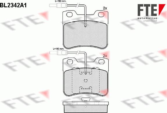 FTE 9010706 - Комплект спирачно феродо, дискови спирачки vvparts.bg