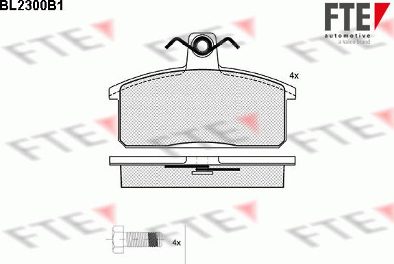 FTE 9010700 - Комплект спирачно феродо, дискови спирачки vvparts.bg