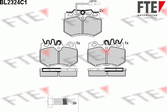 FTE BL2324C1 - Комплект спирачно феродо, дискови спирачки vvparts.bg