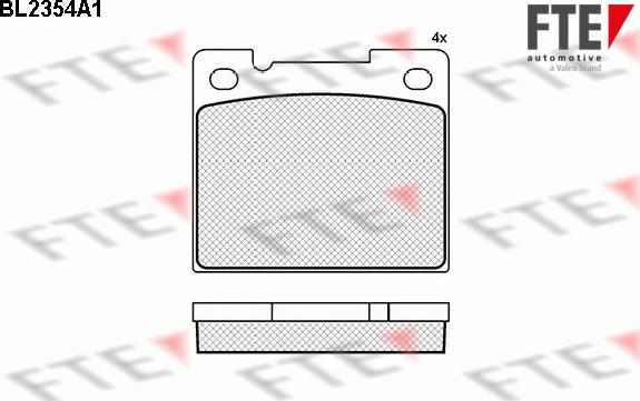 FTE 9010707 - Комплект спирачно феродо, дискови спирачки vvparts.bg