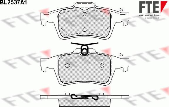 FTE BL2537A1 - Комплект спирачно феродо, дискови спирачки vvparts.bg