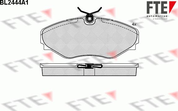 FTE BL2444A1 - Комплект спирачно феродо, дискови спирачки vvparts.bg