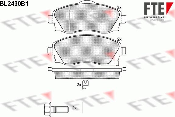 FTE 9010730 - Комплект спирачно феродо, дискови спирачки vvparts.bg