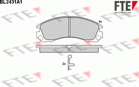 FTE 9010731 - Комплект спирачно феродо, дискови спирачки vvparts.bg