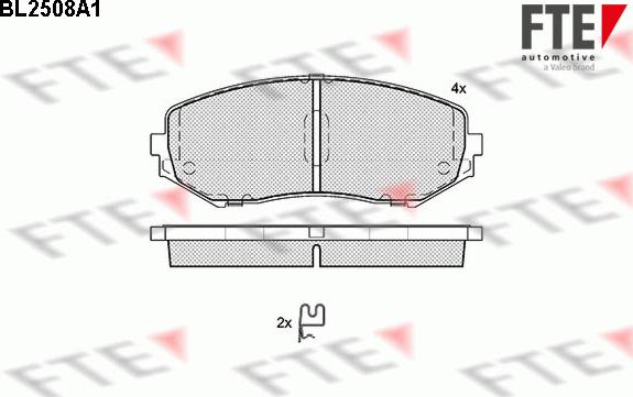 FTE 9010770 - Комплект спирачно феродо, дискови спирачки vvparts.bg