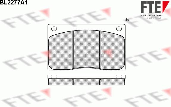 FTE 9011048 - Комплект спирачно феродо, дискови спирачки vvparts.bg