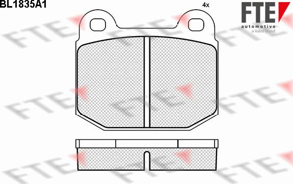 FTE 9011057 - Комплект спирачно феродо, дискови спирачки vvparts.bg