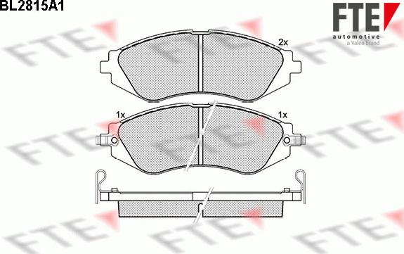 FTE BL2815A1 - Комплект спирачно феродо, дискови спирачки vvparts.bg