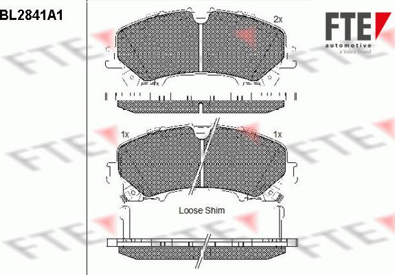 FTE 9011018 - Комплект спирачно феродо, дискови спирачки vvparts.bg