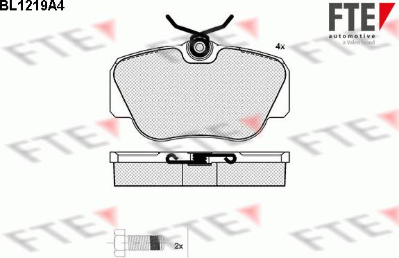 FTE 9011034 - Комплект спирачно феродо, дискови спирачки vvparts.bg