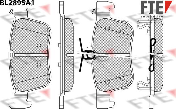 FTE BL2895A1 - Комплект спирачно феродо, дискови спирачки vvparts.bg