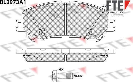 FTE BL2973A1 - Комплект спирачно феродо, дискови спирачки vvparts.bg