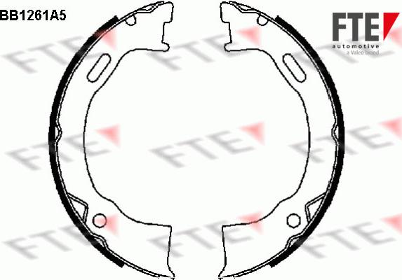 FTE 9100054 - Комплект спирачна челюст, ръчна спирачка vvparts.bg