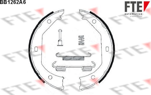 FTE BB1262A6 - Комплект спирачна челюст, ръчна спирачка vvparts.bg