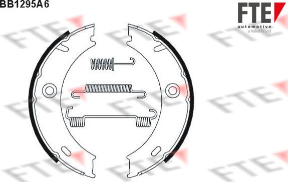 FTE BB1295A6 - Комплект спирачна челюст, ръчна спирачка vvparts.bg