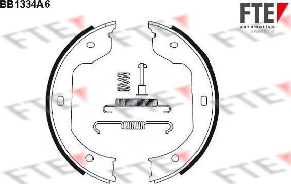 FTE 9100089 - Комплект спирачна челюст, ръчна спирачка vvparts.bg