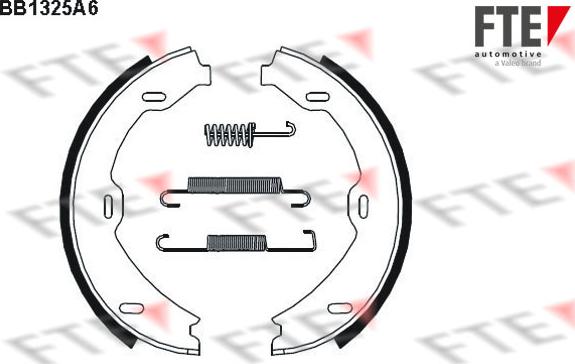 FTE BB1325A6 - Комплект спирачна челюст, ръчна спирачка vvparts.bg