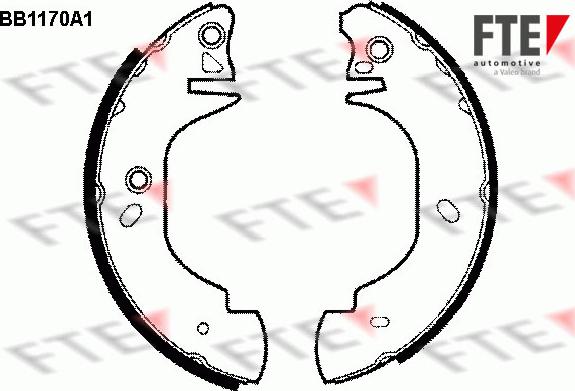 FTE BB1170A1 - Комплект спирачна челюст vvparts.bg