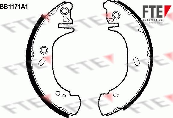 FTE 9100036 - Комплект спирачна челюст vvparts.bg