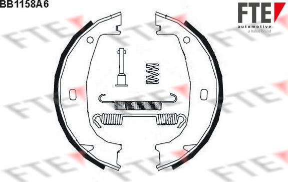 FTE BB1158A6 - Комплект спирачна челюст, ръчна спирачка vvparts.bg