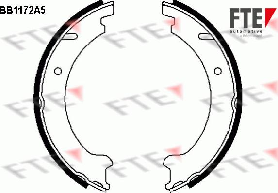 FTE BB1172A5 - Комплект спирачна челюст, ръчна спирачка vvparts.bg