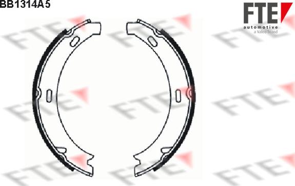 FTE 9100078 - Комплект спирачна челюст, ръчна спирачка vvparts.bg