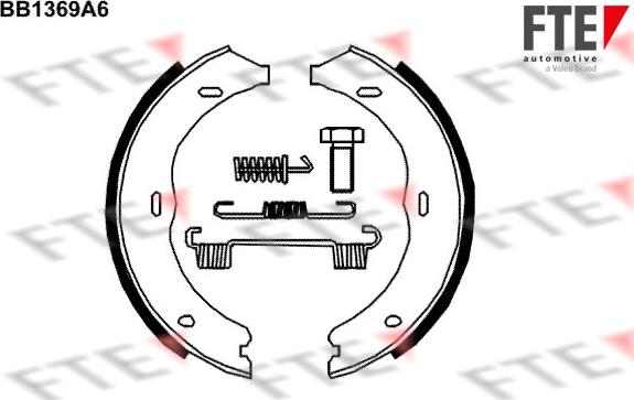 FTE BB1369A6 - Комплект спирачна челюст, ръчна спирачка vvparts.bg