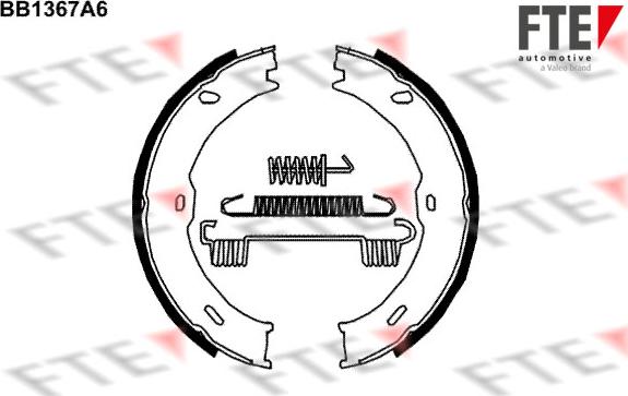 FTE BB1367A6 - Комплект спирачна челюст, ръчна спирачка vvparts.bg