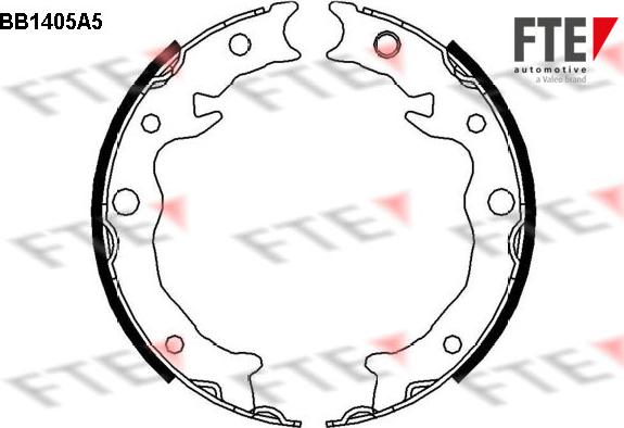 FTE 9100139 - Комплект спирачна челюст, ръчна спирачка vvparts.bg