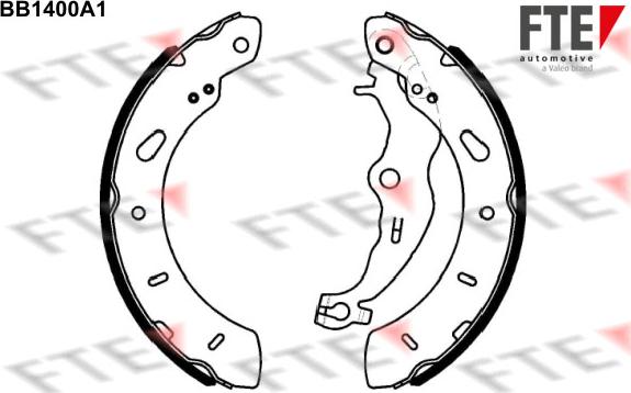 FTE 9100135 - Комплект спирачна челюст vvparts.bg