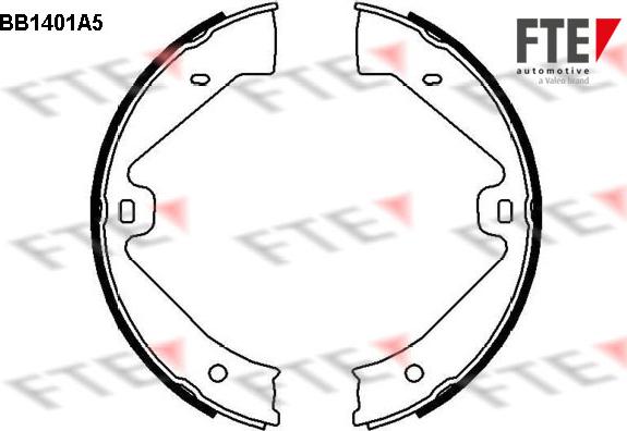 FTE 9100136 - Комплект спирачна челюст, ръчна спирачка vvparts.bg