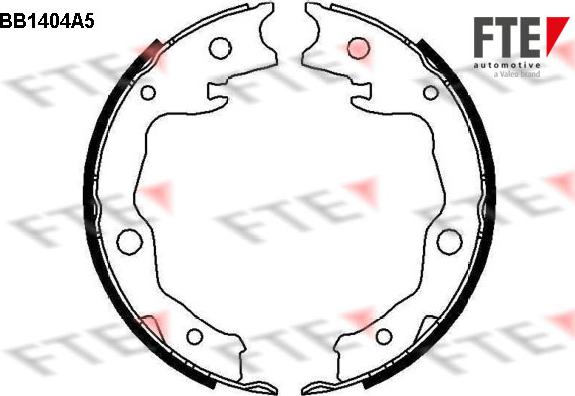FTE 9100138 - Комплект спирачна челюст, ръчна спирачка vvparts.bg