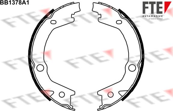 FTE 9100122 - Комплект спирачна челюст, ръчна спирачка vvparts.bg