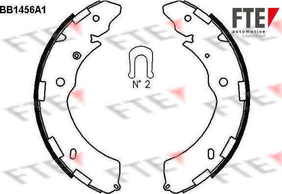 FTE BB1456A1 - Комплект спирачна челюст vvparts.bg