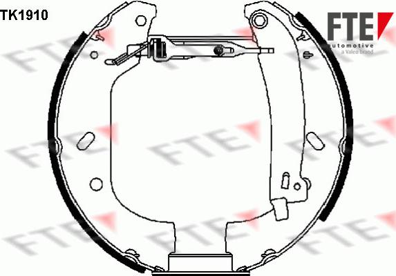 FTE 9110009 - Комплект спирачна челюст vvparts.bg