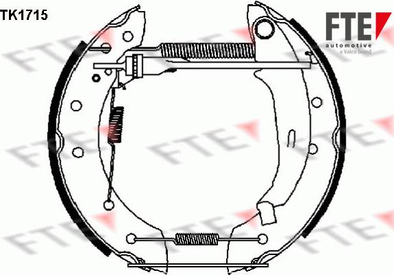 FTE 9110005 - Комплект спирачна челюст vvparts.bg