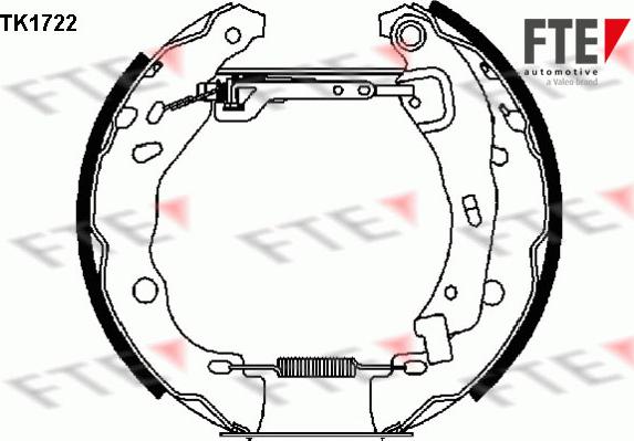 FTE TK1722 - Комплект спирачна челюст vvparts.bg