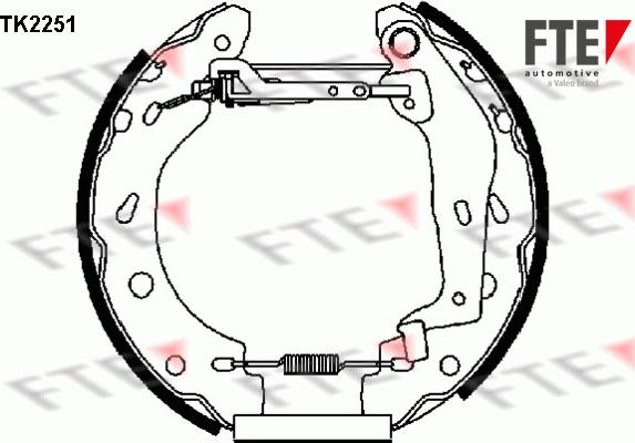 FTE TK2251 - Комплект спирачна челюст vvparts.bg