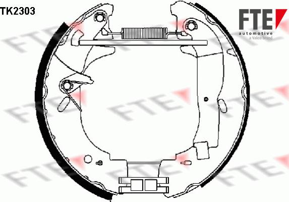 FTE TK2303 - Комплект спирачна челюст vvparts.bg