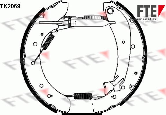 FTE TK2069 - Комплект спирачна челюст vvparts.bg