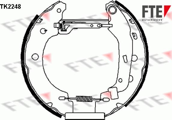 FTE 9110023 - Комплект спирачна челюст vvparts.bg